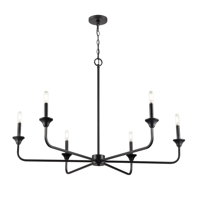 Millennium Lighting Herring 6Lt 28" Chandelier, Black