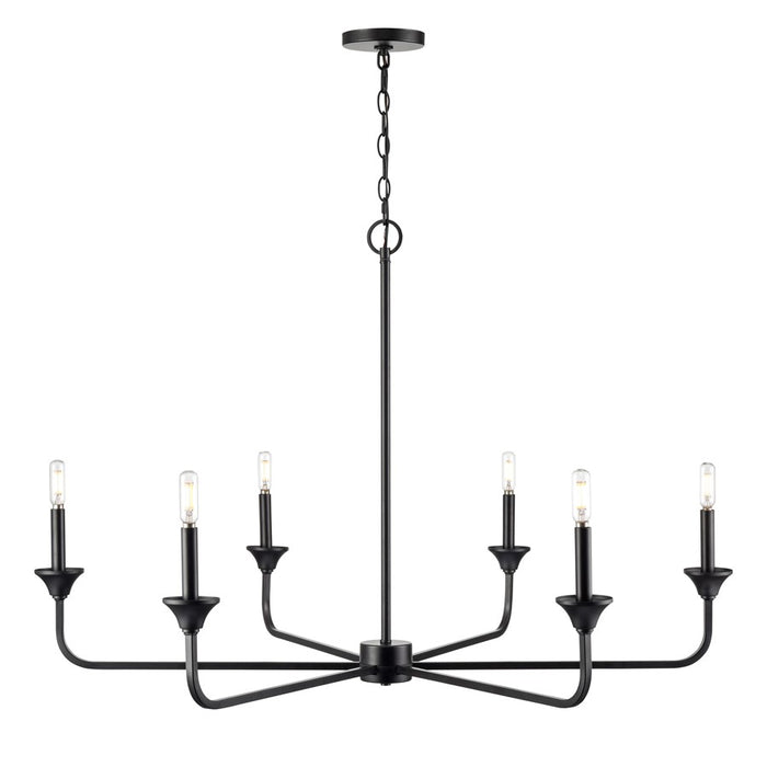 Millennium Lighting Herring 6Lt 28" Chandelier, Black