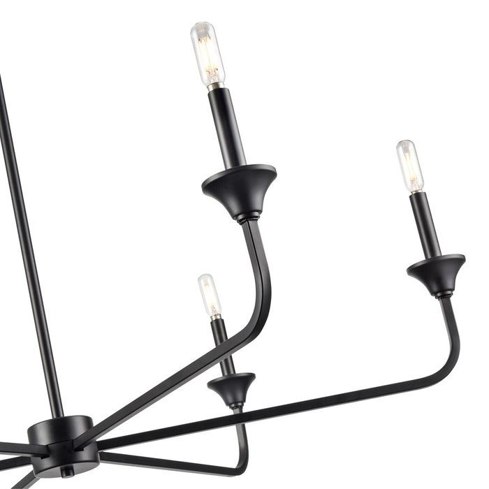 Millennium Lighting Herring 6Lt 28" Chandelier, Black