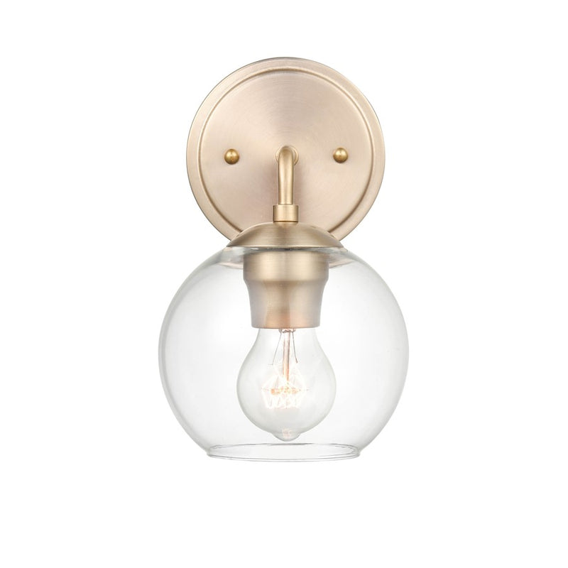 Millennium Lighting 1 Light Wall Sconce, Modern Gold/Clear