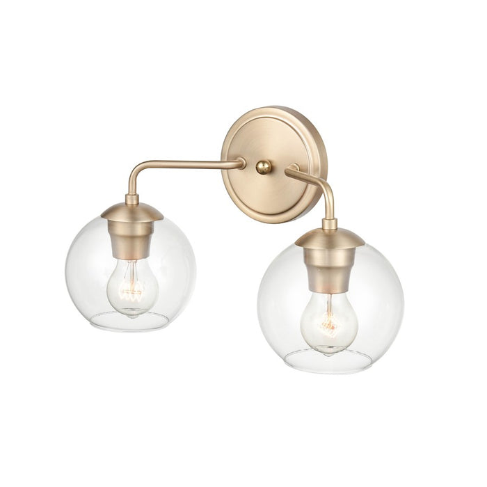Millennium Lighting 2 Light Vanity, Modern Gold/Clear