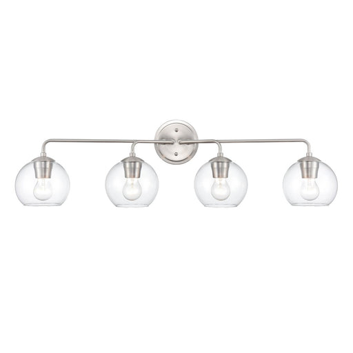 Millennium Lighting 4 Light Vanity Light, Brushed Nickel/Clear