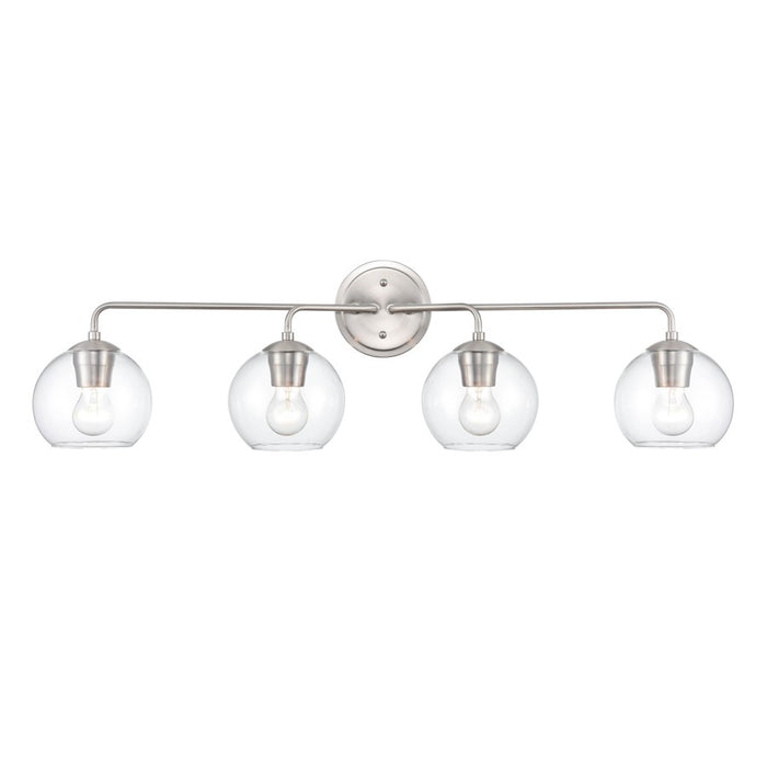 Millennium Lighting 4 Light Vanity Light, Brushed Nickel/Clear