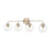 Millennium Lighting 4 Light Vanity, Modern Gold/Clear