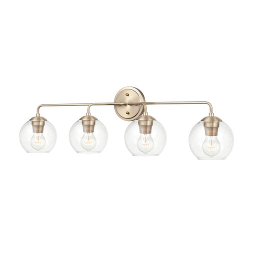 Millennium Lighting 4 Light Vanity, Modern Gold/Clear