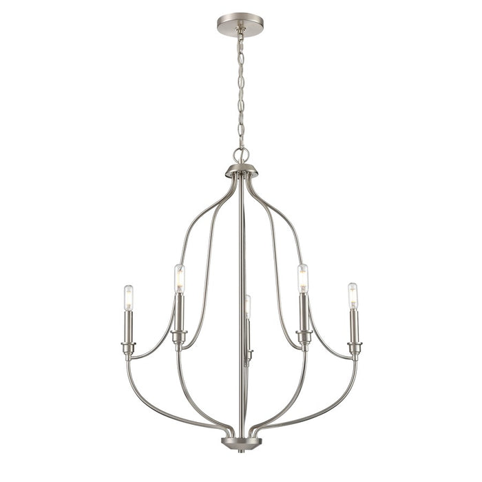 Millennium Lighting Senoia 5Lt Chandelier, Brushed Nickel