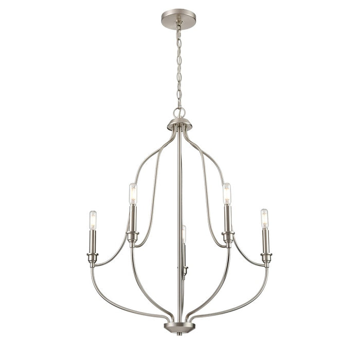 Millennium Lighting Senoia 5Lt Chandelier, Brushed Nickel