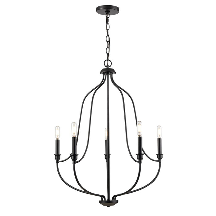 Millennium Lighting Senoia 5Lt Chandelier, Black - 98005-MB