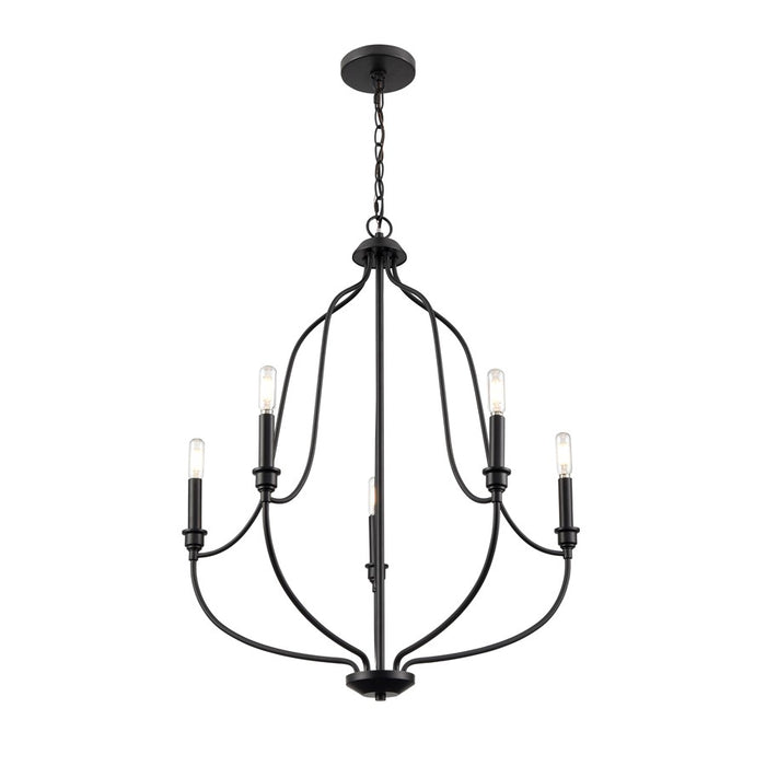 Millennium Lighting Senoia 5Lt Chandelier, Black