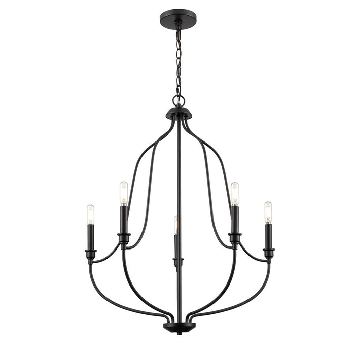 Millennium Lighting Senoia 5Lt Chandelier, Black