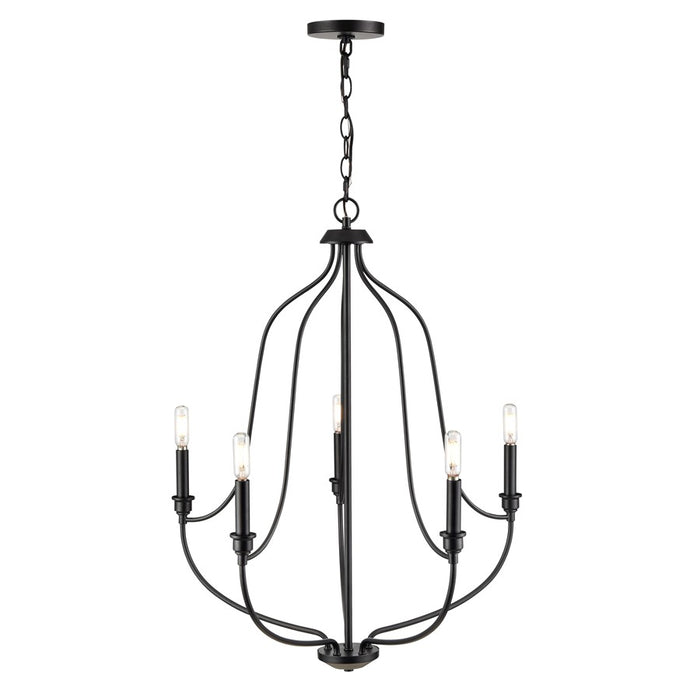 Millennium Lighting Senoia 5Lt Chandelier, Black