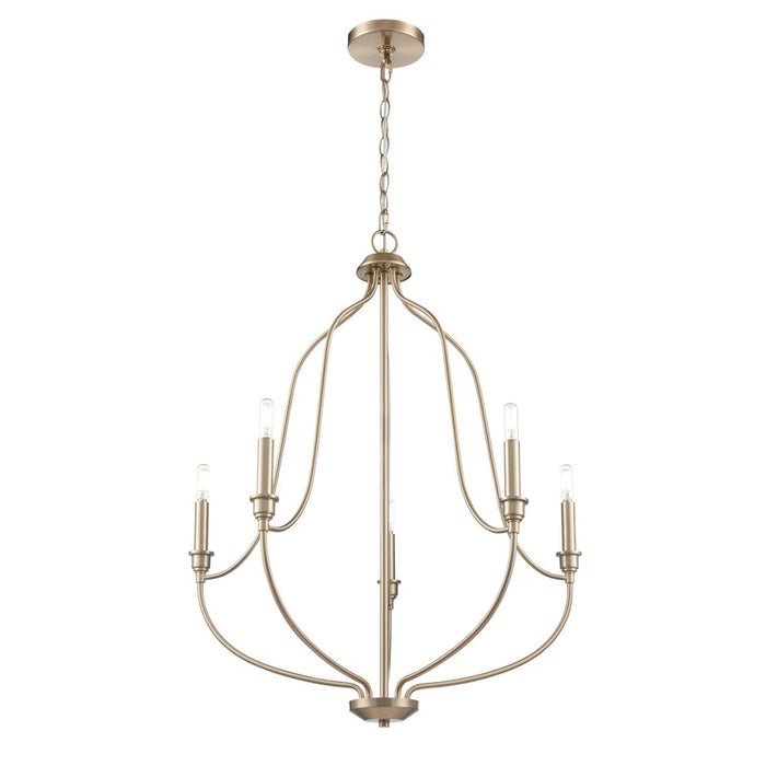 Millennium Lighting Senoia 5Lt 25" Chandelier, Modern Gold - 98005-MG