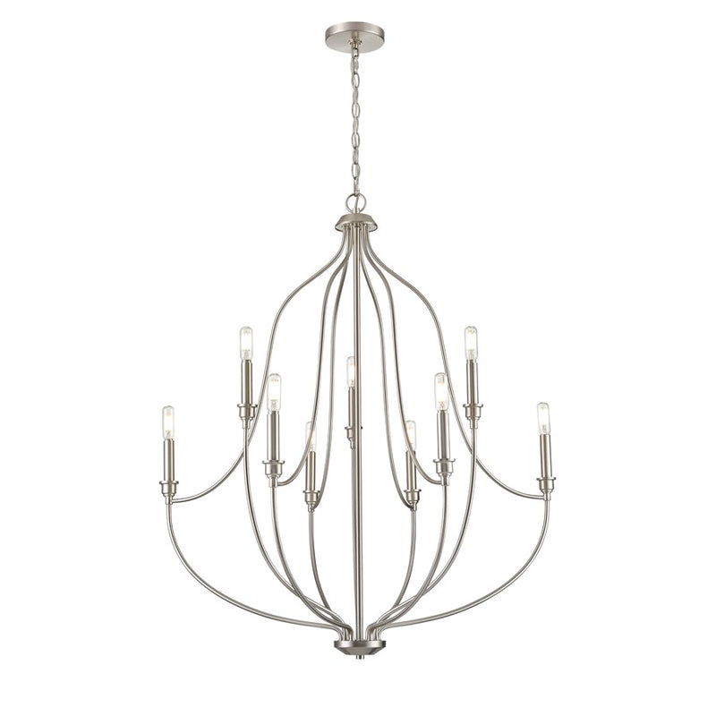 Millennium Lighting Senoia 9Lt Chandelier, Brushed Nickel