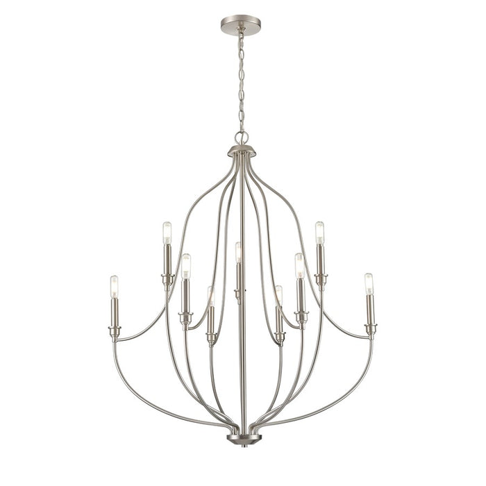 Millennium Lighting Senoia 9Lt Chandelier, Brushed Nickel