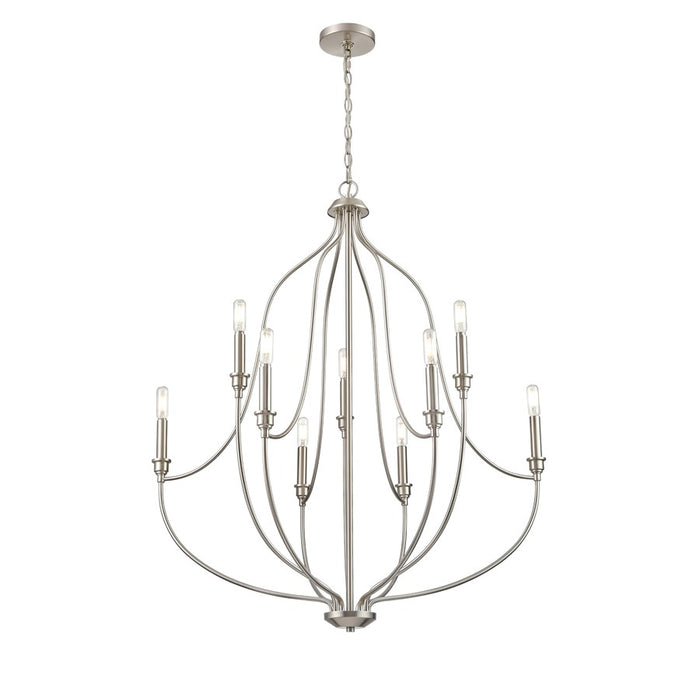 Millennium Lighting Senoia 9Lt Chandelier, Brushed Nickel