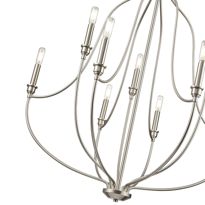 Millennium Lighting Senoia 9Lt Chandelier, Brushed Nickel