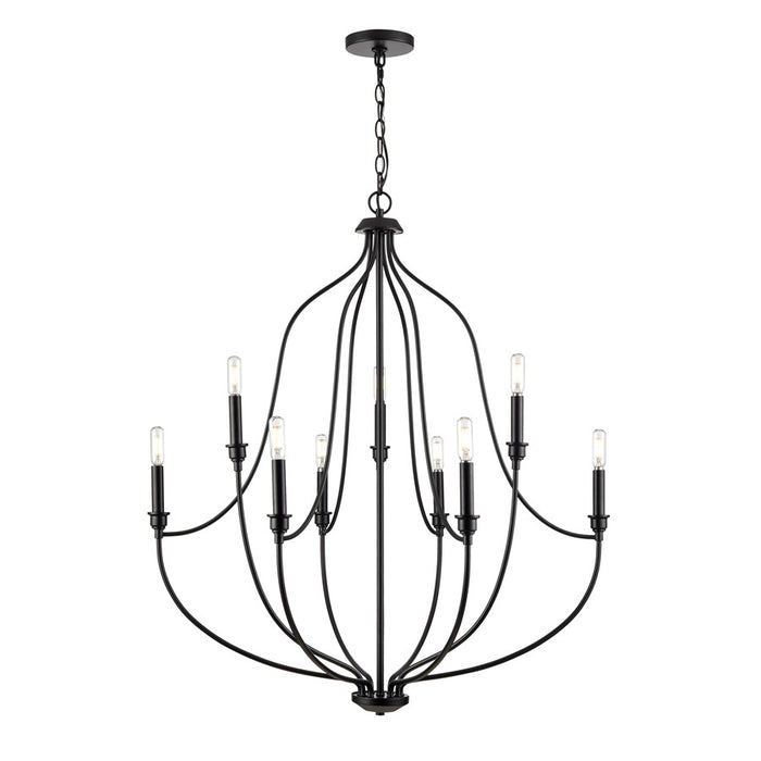 Millennium Lighting Senoia 9Lt Chandelier, Black - 98009-MB