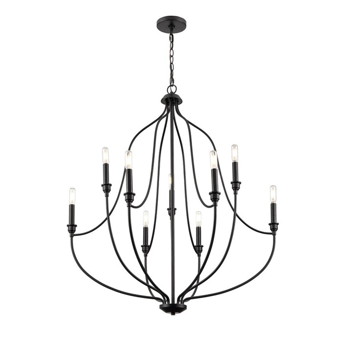 Millennium Lighting Senoia 9Lt Chandelier, Black