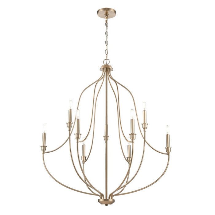 Millennium Lighting Senoia 9Lt 33" Chandelier, Modern Gold - 98009-MG