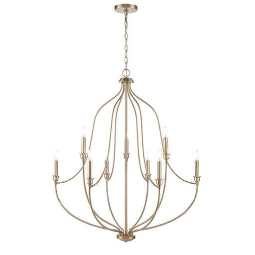 Millennium Lighting Senoia 9Lt 33" Chandelier, Modern Gold