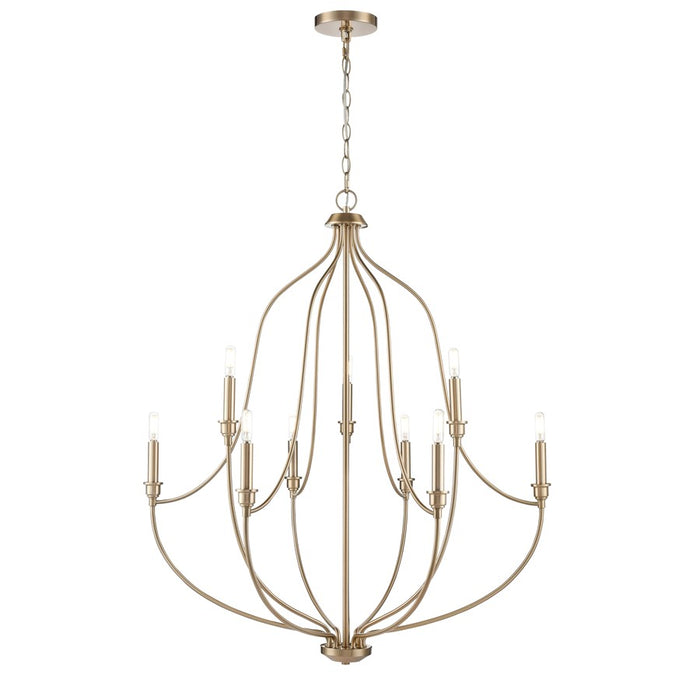 Millennium Lighting Senoia 9Lt 33" Chandelier, Modern Gold