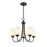 Millennium Lighting Ivey Lake Chandelier, Bronze/Etched White