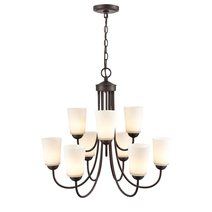 Millennium Lighting Ivey Lake Chandelier, Bronze/Etched White