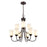 Millennium Lighting Ivey Lake Chandelier, Bronze/Etched White