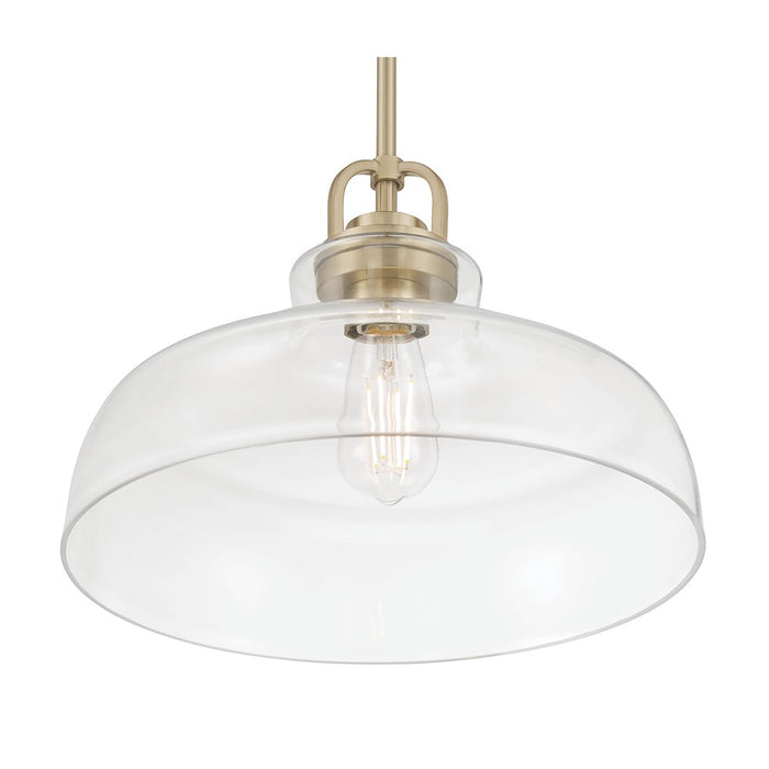 Millennium Lighting Clarien 1 Light Pendant, Modern Gold/Clear