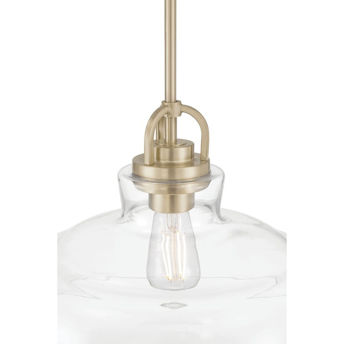 Millennium Lighting Clarien 1 Light Pendant, Modern Gold/Clear