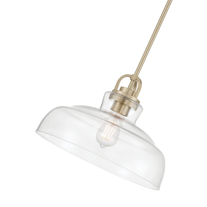 Millennium Lighting Clarien 1 Light Pendant, Modern Gold/Clear