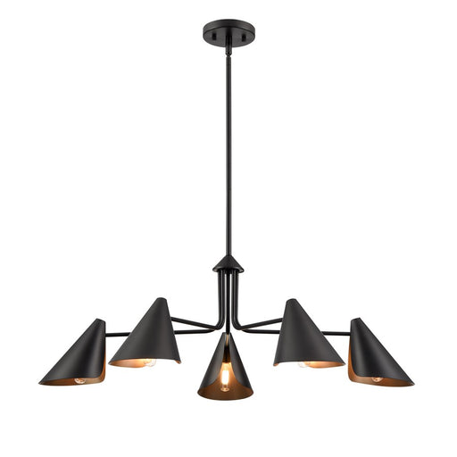 Millennium Lighting Warhol 5Lt Chandelier, Black