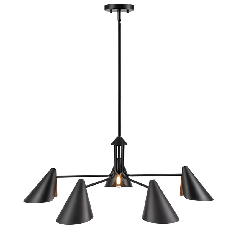 Millennium Lighting Warhol 5Lt Chandelier, Black