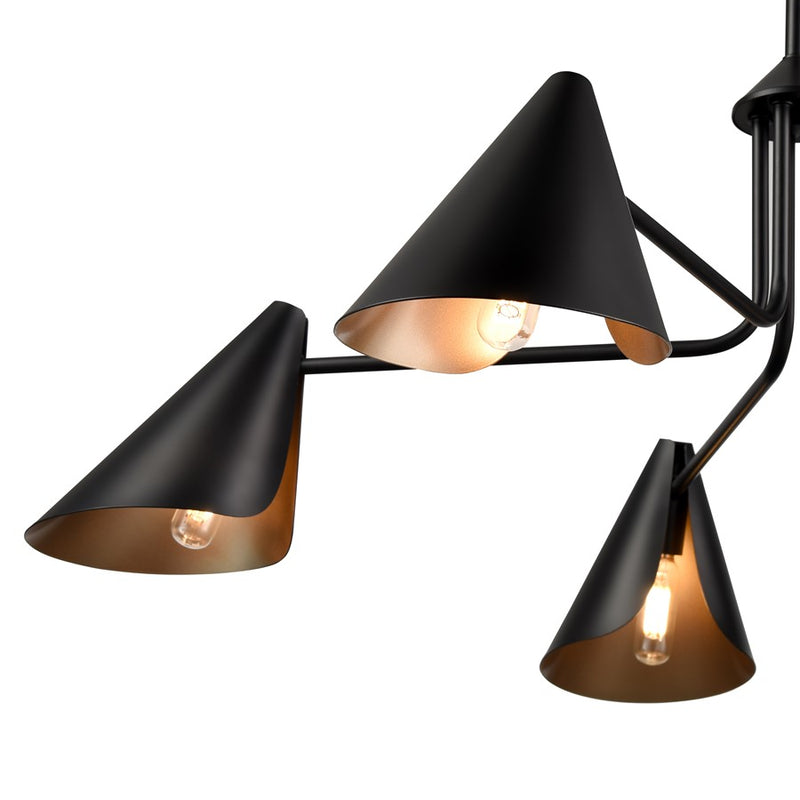 Millennium Lighting Warhol 5Lt Chandelier, Black