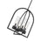 Millennium Lighting Evandrel 4 Light Pendant, Matte Black/Clear