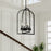 Millennium Lighting Evandrel 4 Light Pendant, Matte Black/Clear