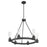 Millennium Lighting Evandrel 6Lt Chandelier, Matte Black/Clear
