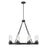 Millennium Lighting Evandrel 8Lt Chandelier, Matte Black/Clear