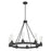 Millennium Lighting Evandrel 8Lt Chandelier, Matte Black/Clear