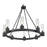 Millennium Lighting Evandrel 8Lt Chandelier, Matte Black/Clear