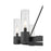Millennium Lighting Evandrel 8Lt Chandelier, Matte Black/Clear