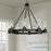 Millennium Lighting Evandrel 8Lt Chandelier, Matte Black/Clear