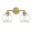 Millennium Lighting Jonatan 2Lt Vanity, Vintage Brass - 99102-VB