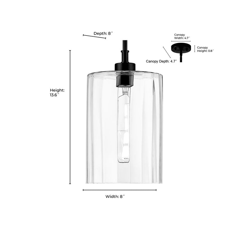 Millennium Lighting Chastine 1Lt Pendant, Polished Nickel