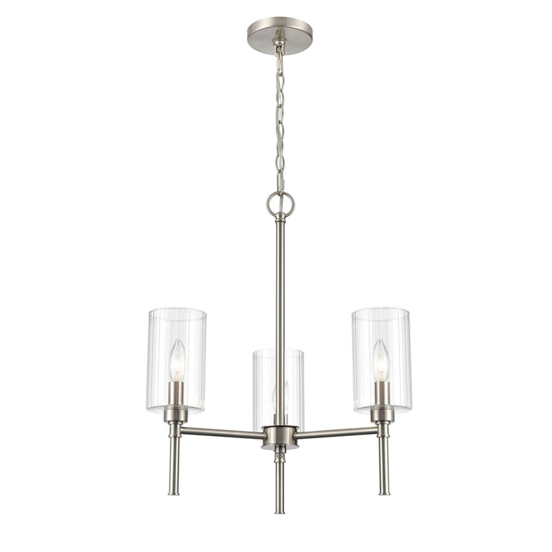 Millennium Lighting Chastine 3Lt Chandelier, Brushed Nickel - 9913-BN