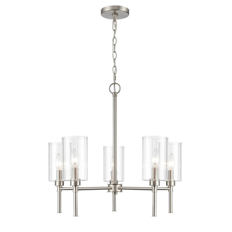 Millennium Lighting Chastine 5Lt 24" Chandelier, Brushed Nickel