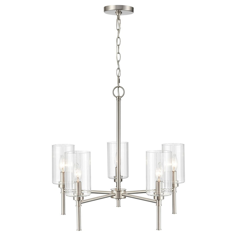 Millennium Lighting Chastine 5Lt 24" Chandelier, Brushed Nickel