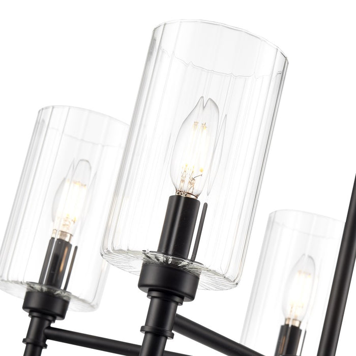 Millennium Lighting Chastine 5Lt 24" Chandelier, Black/Clear Beveled