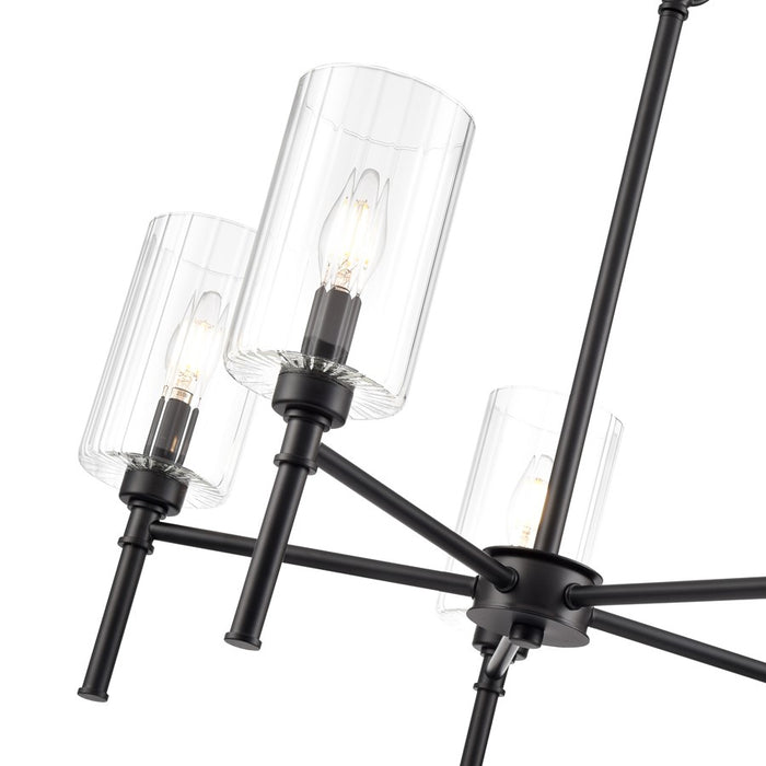 Millennium Lighting Chastine 5Lt 24" Chandelier, Black/Clear Beveled