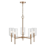 Millennium Lighting Chastine 5Lt 24" Chandelier, Modern Gold - 9915-MG